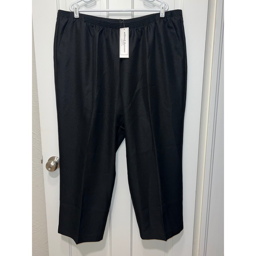 NEW Alfred Dunner Classics Black Pull On Pants 24W Proportioned Short 09200 DX